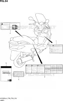 ETIQUETTE (UH200AL4 P33) pour Suzuki BURGMAN 200 2014