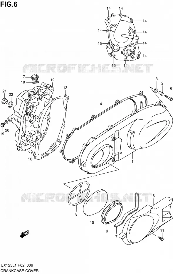 CARTER Suzuki SCOOTER 125 SIXTEEN 2012  UX125L1(P19)
