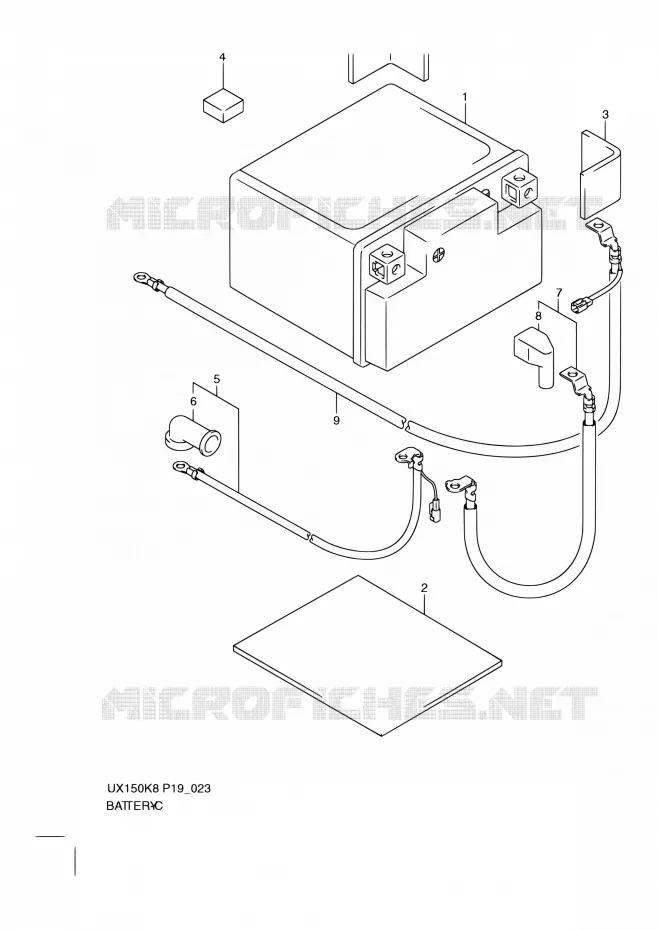 BATTERIE Suzuki SCOOTER 150 SIXTEEN 2008  UX150 K8 (P19)