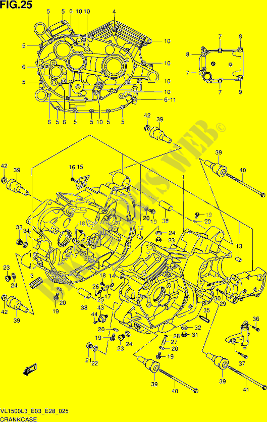 CARTER (VL1500BL3 E33) pour Suzuki BOULEVARD 1500 2013