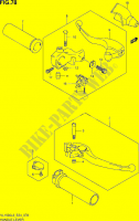 ENSEMBLE LEVIERS   POIGNEES (VL1500BL3 E24) pour Suzuki INTRUDER 1500 2013
