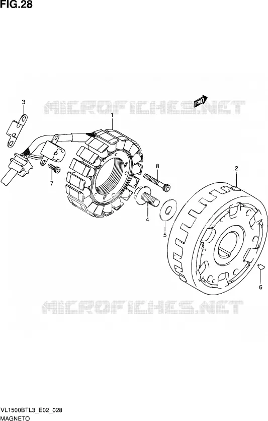ALLUMAGE ROTOR - STATOR Suzuki MOTO 1500 INTRUDER 2013  VL1500B TL3 (E24)