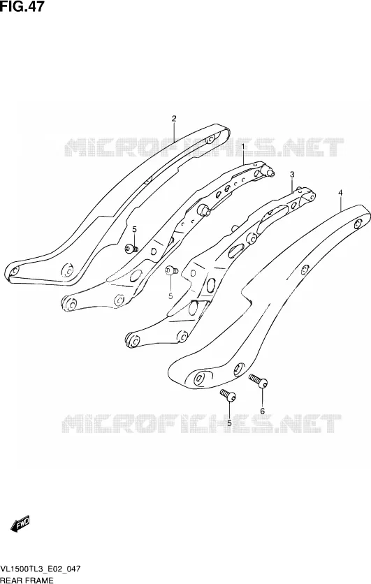 BOUCLE ARRIERE Suzuki MOTO 1500 INTRUDER 2013  VL1500T L3 (E02)