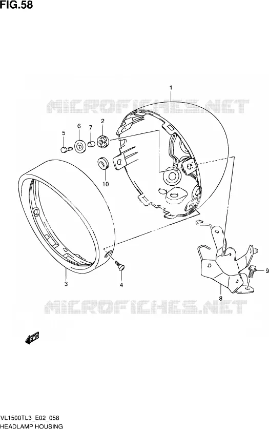 BOL DE PHARE Suzuki MOTO 1500 INTRUDER 2014  VL1500T L3 (E19)