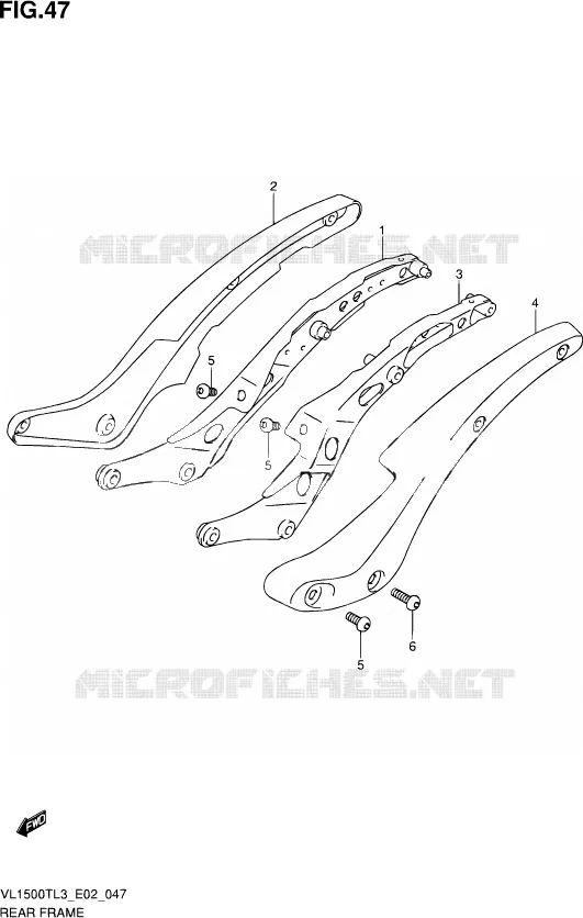 BOUCLE ARRIERE Suzuki MOTO 1500 INTRUDER 2014  VL1500T L3 (E19)