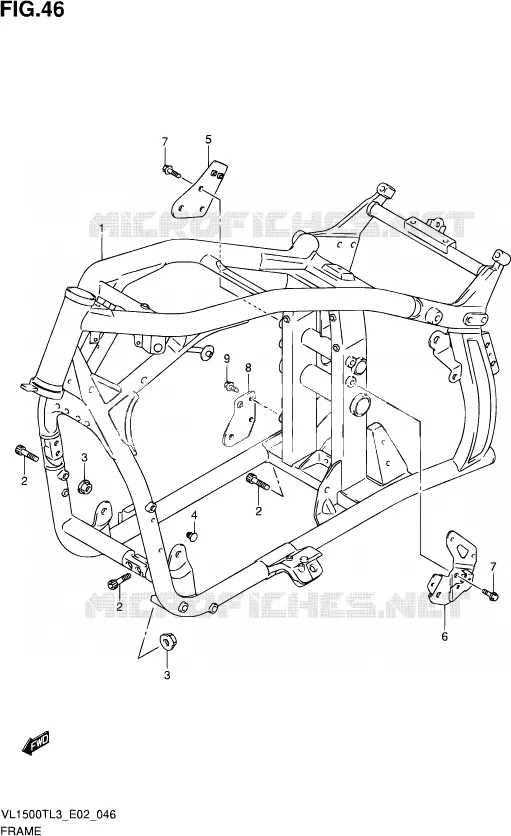 CADRE Suzuki MOTO 1500 INTRUDER 2014  VL1500T L3 (E19)