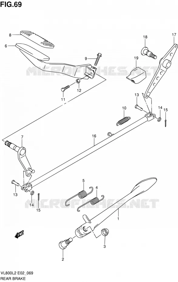 FREIN ARRIERE Suzuki MOTO 800 VOLUSIA 2012  VL800L2