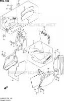 CARENAGES ARRIERE (VL800CL3 E19) pour Suzuki VOLUSIA 800 2013