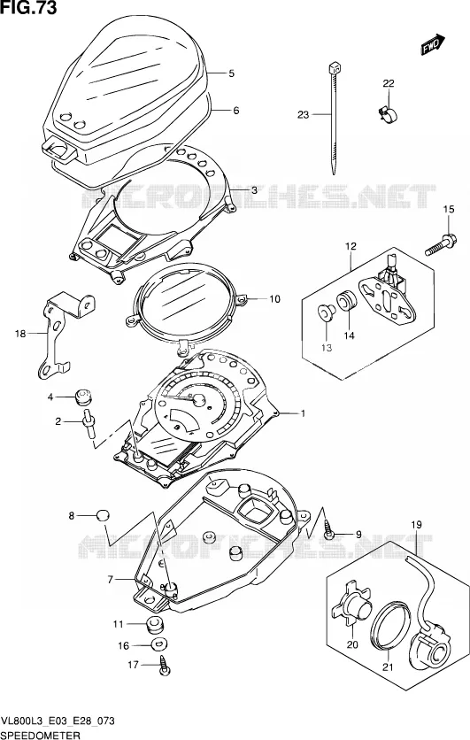 COMPTEUR (VL800CL3 E28) Suzuki MOTO 800 VOLUSIA 2013  VL800 L3/VL800T L3/VL800C L3