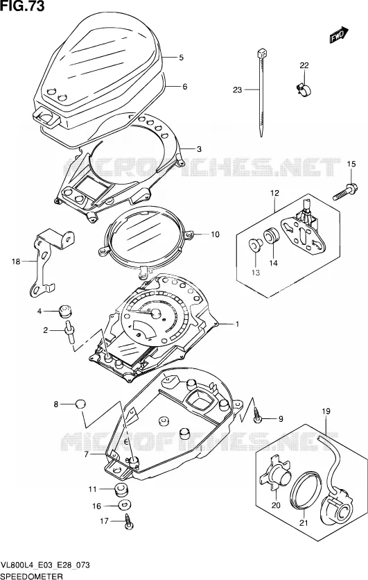 COMPTEUR (VL800CL4 E28) Suzuki MOTO 800 VOLUSIA 2014  VL800 L4/VL800T L4/VL800C L4