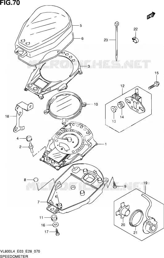 COMPTEUR (VL800L4 E28) Suzuki MOTO 800 VOLUSIA 2014  VL800 L4/VL800T L4/VL800C L4