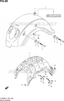 GARDE BOUE ARRIERE pour Suzuki INTRUDER 800 2014