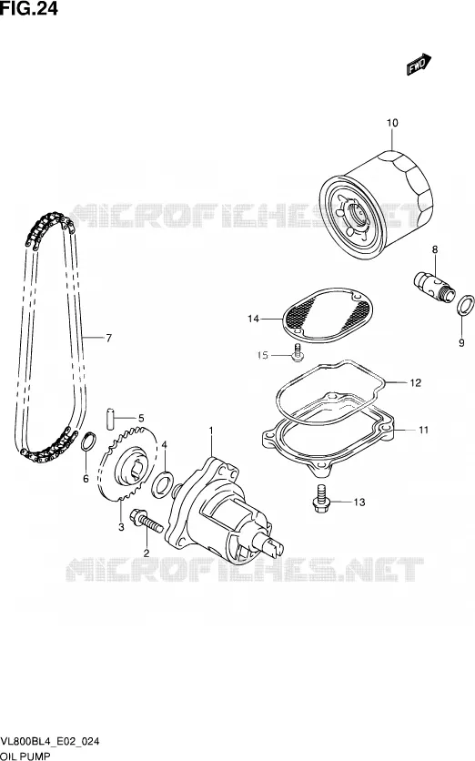POMPE A HUILE Suzuki MOTO 800 INTRUDER 2014  VL800B L4 (E02)