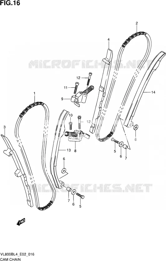 DISTRIBUTION Suzuki MOTO 800 INTRUDER 2014  VL800B L4 (E19)