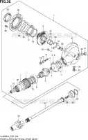 ARBRE DE TRANSMISSION   COUPLE CONIQUE ARRIERE pour Suzuki INTRUDER 800 2014
