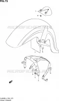 GARDE BOUE AVANT (VL800BL4 E02) pour Suzuki INTRUDER 800 2014