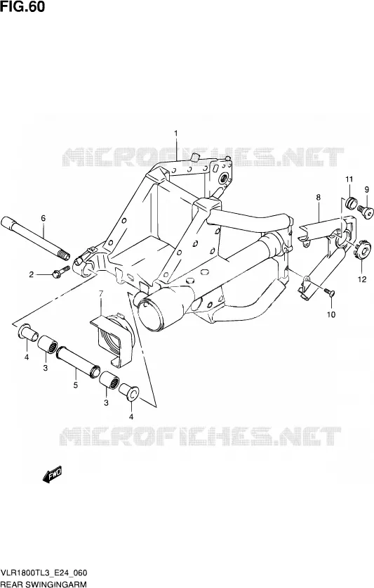 BRAS OSCILLANT ARRIERE Suzuki MOTO 1800 INTRUDER 2013  VLR1800T L3 (E24)