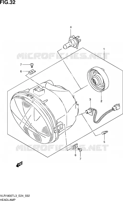 PHARE Suzuki MOTO 1800 INTRUDER 2013  VLR1800T L3 (E24)
