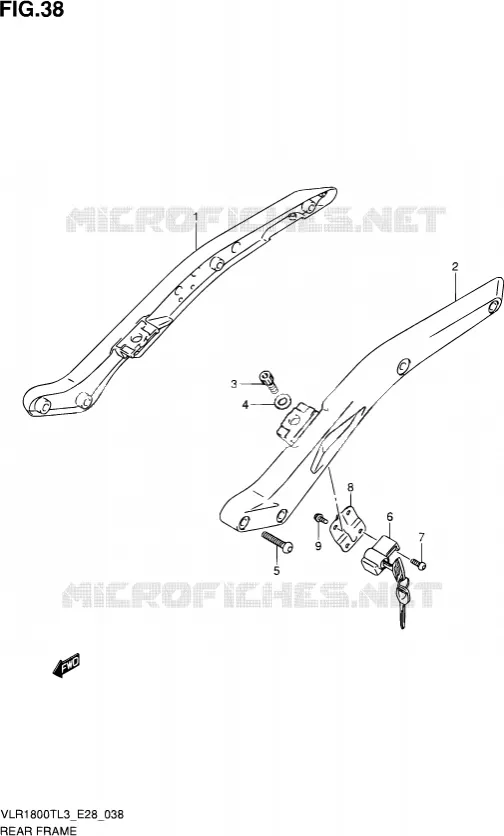 BOUCLE ARRIERE Suzuki MOTO 1800 INTRUDER 2013  VLR1800T L3 (E28)