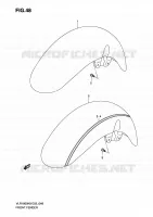 GARDE BOUE AVANT (MODEL K8/K9) pour Suzuki BOULEVARD 1800 2008