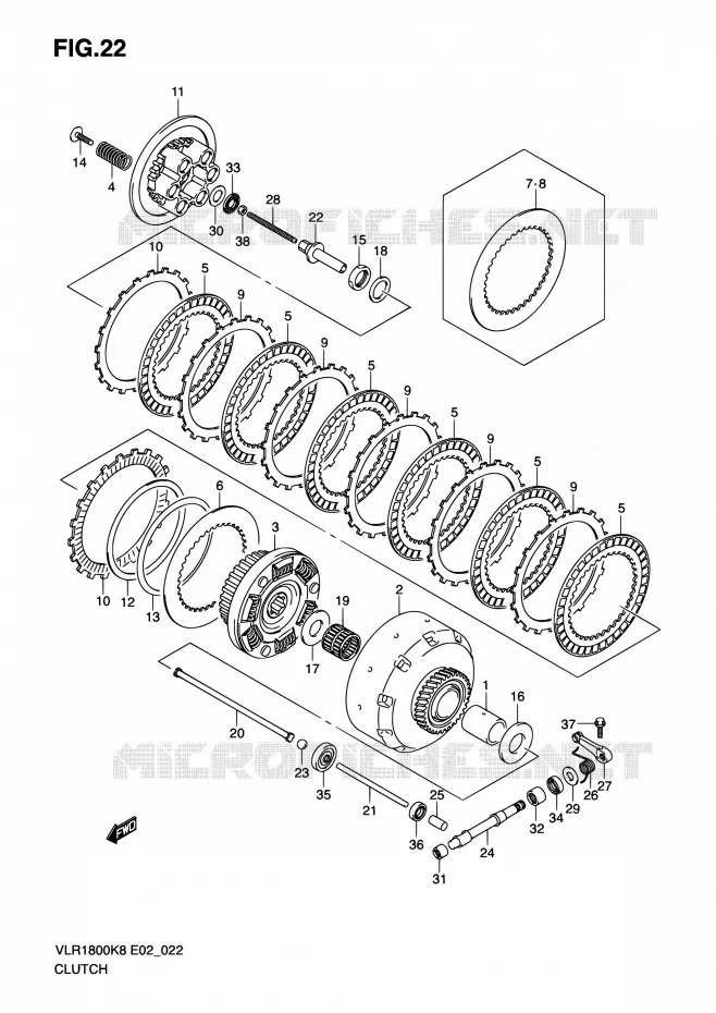 EMBRAYAGE Suzuki MOTO 1800 BOULEVARD 2008  VLR1800UFK8