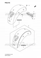 GARDE BOUE ARRIERE (MODEL K9) pour Suzuki INTRUDER 1800 2010