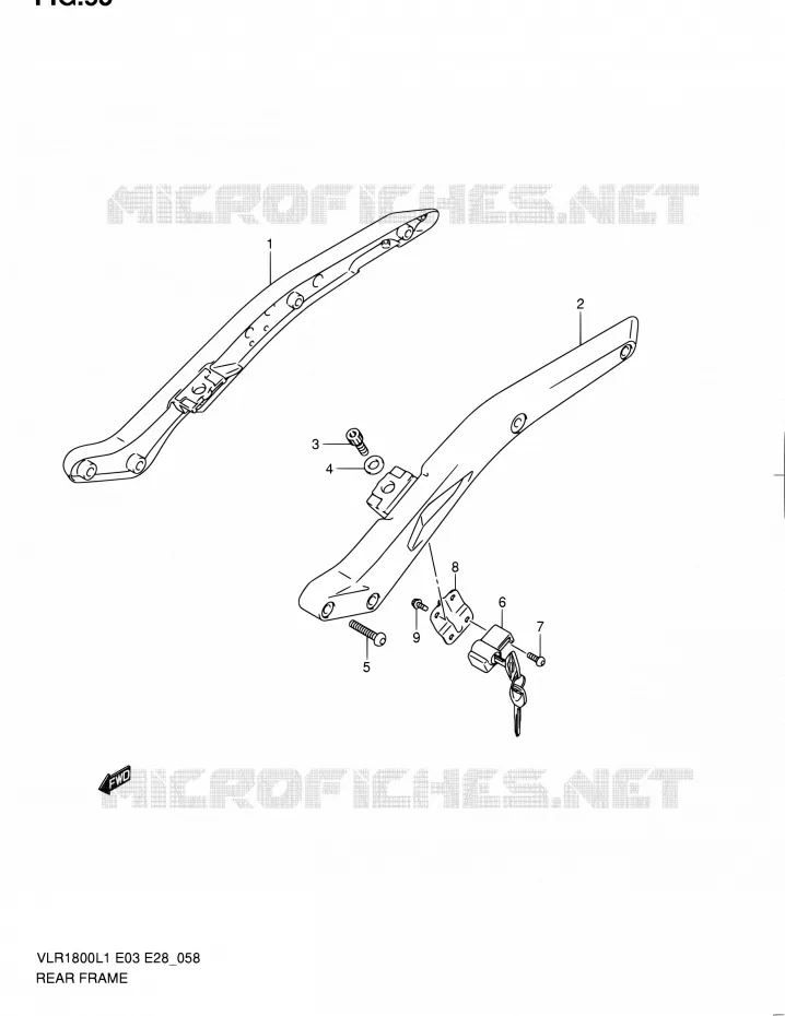 BOUCLE ARRIERE Suzuki MOTO 1800 INTRUDER 2011  VLR1800 L1/VLR1800T L1 (E03,E28,E33)