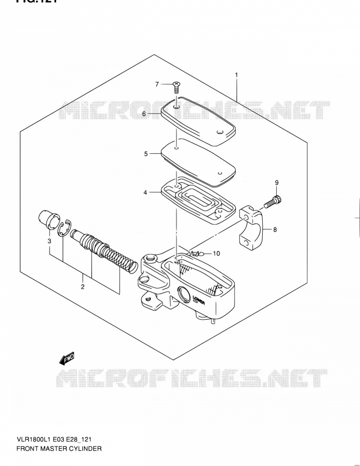 MAITRE CYLINDRE AVANT Suzuki MOTO 1800 BOULEVARD 2011  VLR1800 L1/VLR1800T L1 (E03,E28,E33)