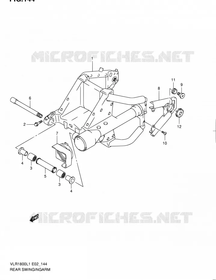 BRAS OSCILLANT ARRIERE Suzuki MOTO 1800 INTRUDER 2011  VLR1800L1/VLR1800TL1(E24)