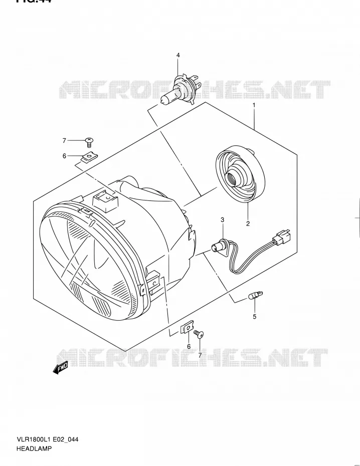 PHARE Suzuki MOTO 1800 INTRUDER 2011  VLR1800L1/VLR1800TL1(E24)