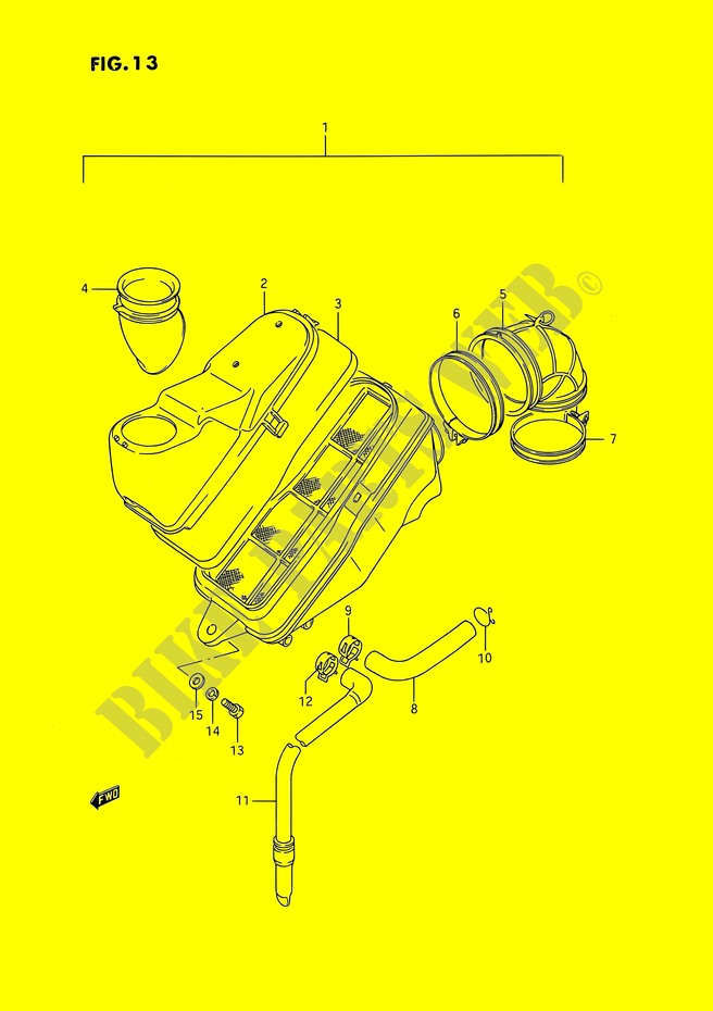 FILTRE A AIR (AVANT)(MODELE H/J/K/L/M/N/P/R) pour Suzuki INTRUDER 1400 1987