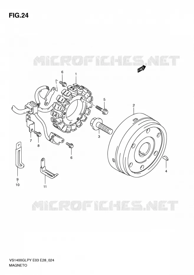 ALLUMAGE ROTOR - STATOR Suzuki MOTO 1400 INTRUDER 1999  VS1400GLP X (E03,E28,E33)