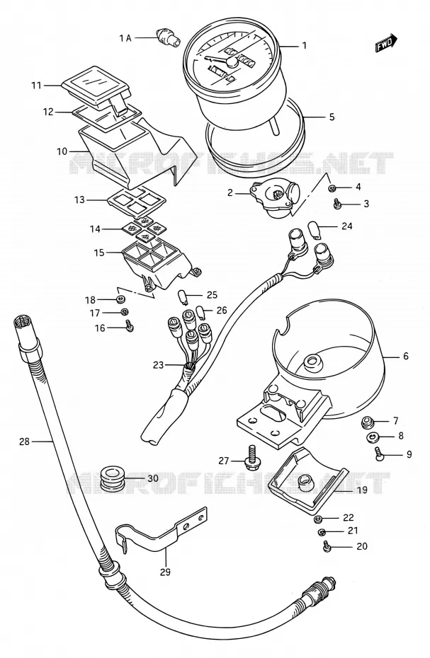 COMPTEUR Suzuki MOTO 1400 INTRUDER 1990  VS1400GLP P/VS1400GLF P (E03,E28,E33)