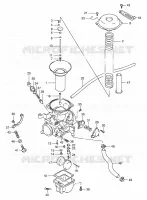 CARBURATEUR (REAR:E18) pour Suzuki INTRUDER 800 1996