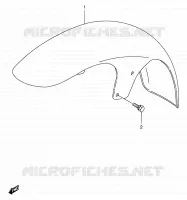 GARDE BOUE AVANT (MODELE S/T/V) pour Suzuki INTRUDER 800 1996