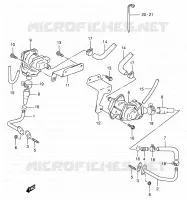 SYSTÈME DE RECYCLAGE GAZ D'ECHAPPEMENT (E18,E39 %F.NO.VS52A 100507) pour Suzuki INTRUDER 800 1996