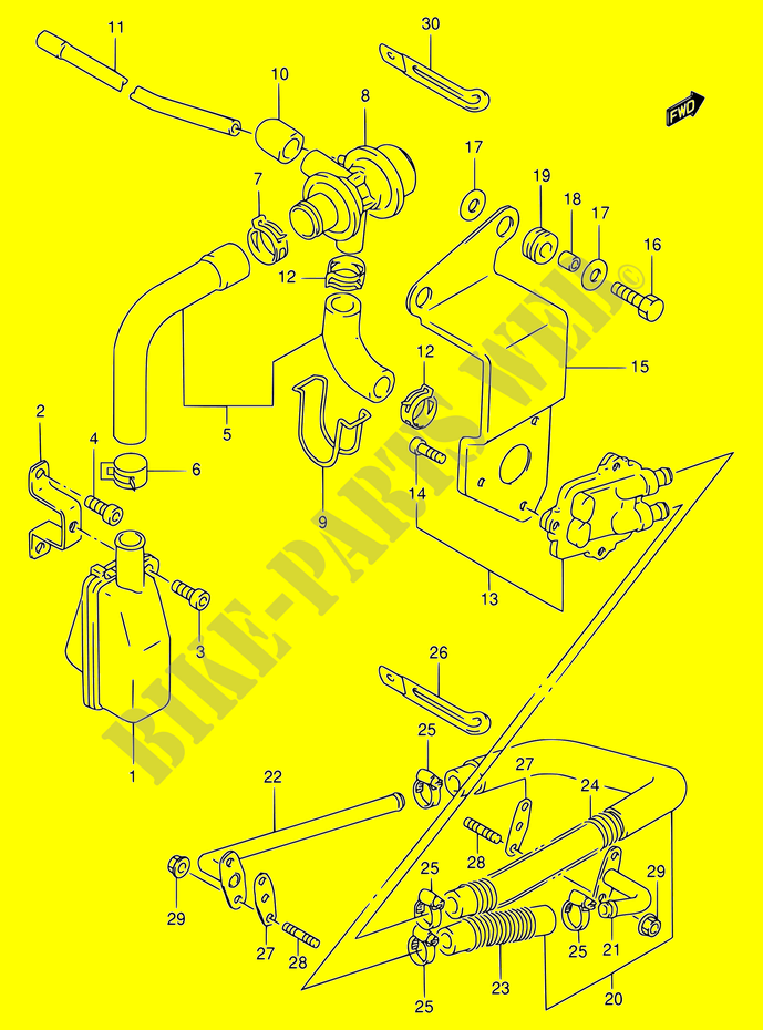 SYSTÈME DE RECYCLAGE GAZ D'ECHAPPEMENT (E18,E39 F.NO.VS52A 100508%) pour Suzuki INTRUDER 800 1996