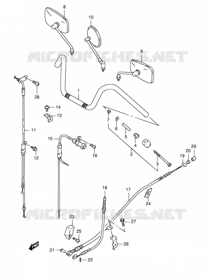 GUIDON Suzuki MOTO 800 INTRUDER 2001  VS800GLK1(E22)