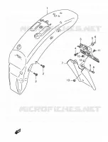 GARDE BOUE ARRIERE pour Suzuki INTRUDER 800 2002