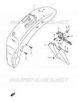 GARDE BOUE ARRIERE pour Suzuki INTRUDER 800 2002