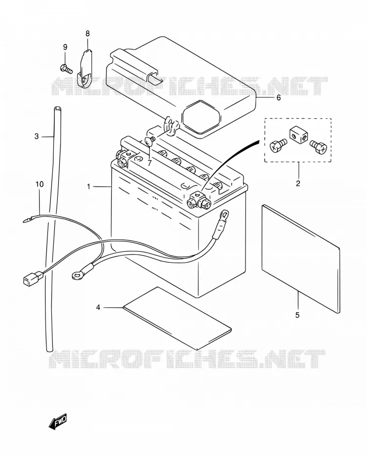 BATTERIE Suzuki MOTO 800 INTRUDER 2003  VS800GL K3 (E17,E22,E25,E34)