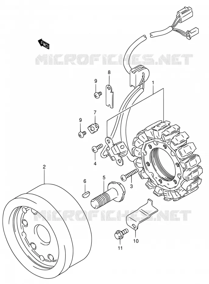 ALLUMAGE ROTOR - STATOR Suzuki MOTO 800 INTRUDER 2002  VS800GL K2 (E03,E28,E33)