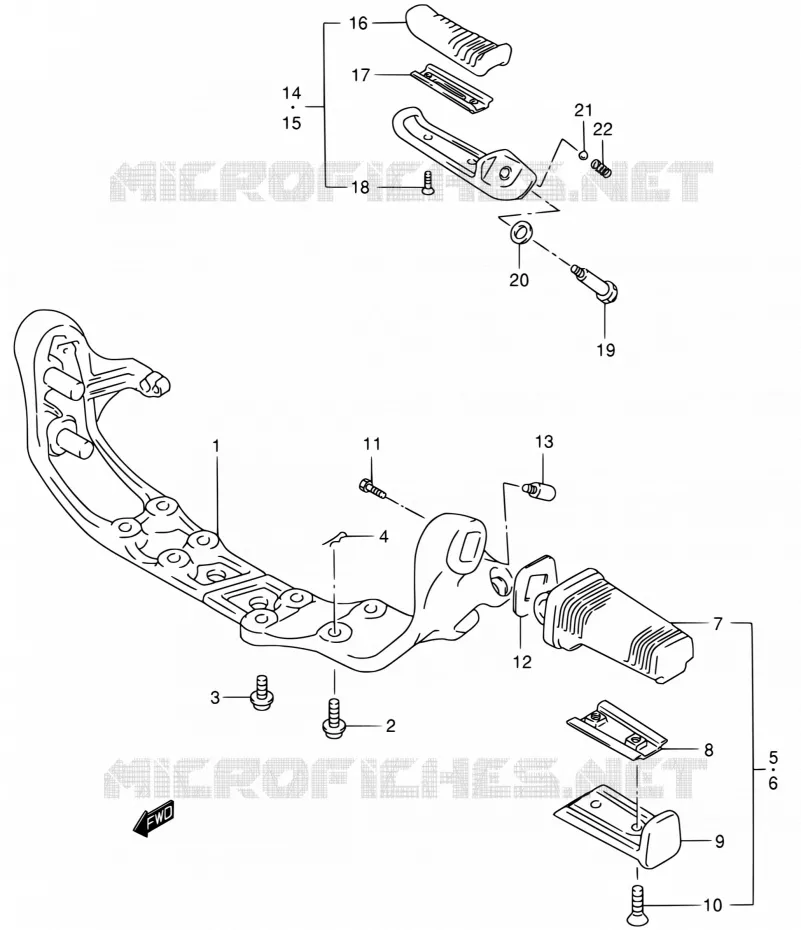 REPOSE PIED Suzuki MOTO 800 INTRUDER 2003  VS800GL K3 (E03,E28,E33)
