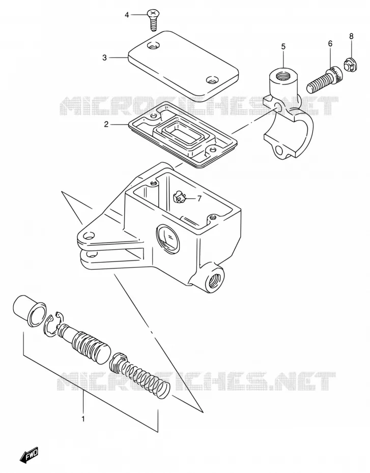 MAITRE CYLINDRE AVANT Suzuki MOTO 800 INTRUDER 1994  VS800GL R (E03,E28,E33)