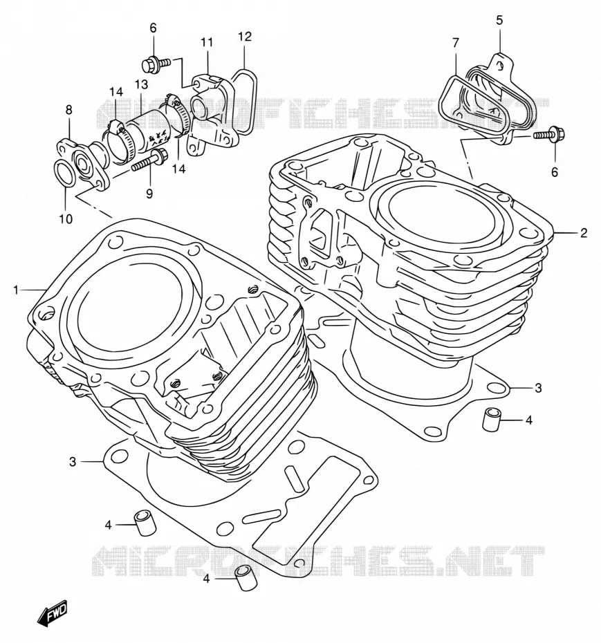 CYLINDRE Suzuki MOTO 800 VX 1990  VX800 L/VX800U L