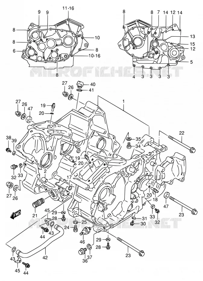 CARTER Suzuki MOTO 800 VX 1994  VX800 R/VX800U R