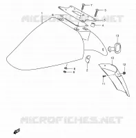 GARDE BOUE AVANT pour Suzuki VX 800 1996
