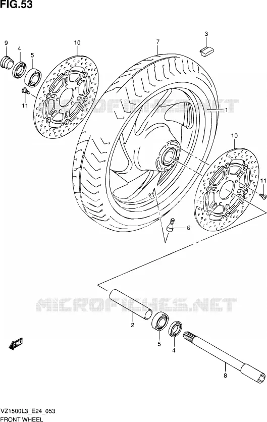 ROUE AVANT Suzuki MOTO 1500 BOULEVARD 2013  VZ1500 L3 (E24)