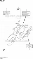 ETIQUETTE pour Suzuki MARAUDER 800 1997