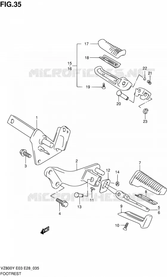 REPOSE PIED Suzuki MOTO 800 MARAUDER 1997  VZ800V(E03,E28,E33)